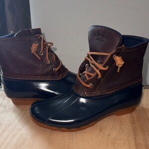 Sperry Dark Brown and Navy Boots